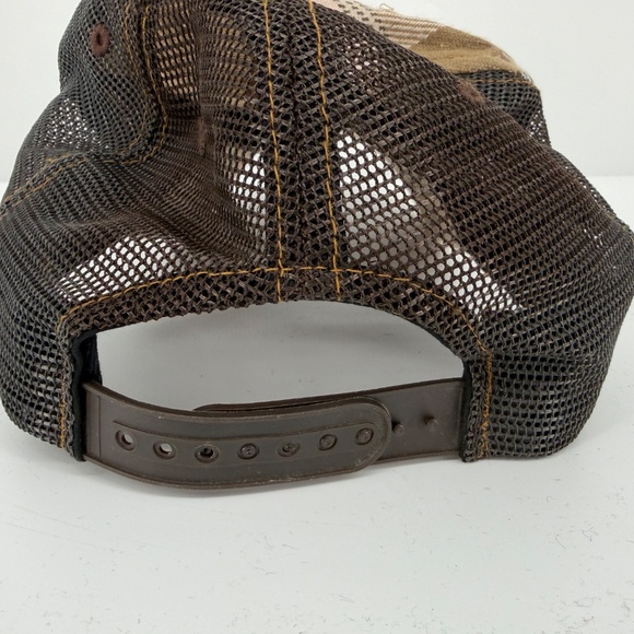 Vintage 2000’s Von Dutch Plaid Pink Brown Hat Y2K Glam Party Trucker Snapback - Picture 5 of 11